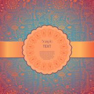 Ornamental round lace frame Background for celebrations holida N2