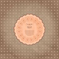 Ornamental round lace frame Background for celebrations holida N3