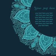Decorative Vintage Design Element illustration with lacy frame N5