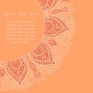 Decorative Vintage Design Element illustration with lacy frame N6