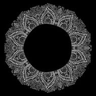 Decorative Vintage Design Element illustration with lacy frame N10
