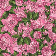 seamless pattern pink roses