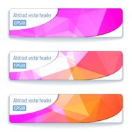 Abstract vector header banners N86