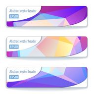 Abstract vector header banners N87