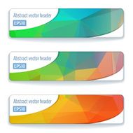 Abstract vector header banners N88