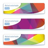 Abstract vector header banners N89