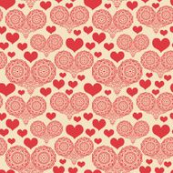 Romantic seamless pattern with hearts N5