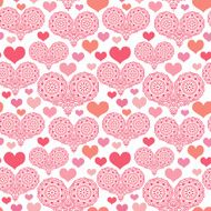 Romantic seamless pattern with hearts N6