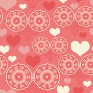 Romantic seamless pattern with hearts N7