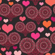 Romantic seamless pattern with hearts N8