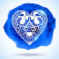 Vector Valentine&#039;s day lacy paper heart greeting card N13