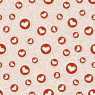 Romantic seamless pattern with hearts N13