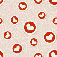 Romantic seamless pattern with hearts N14