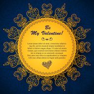 Vector Valentine&#039;s day lacy paper heart greeting card N16