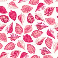 Seamless pattern on leaves theme Autumn