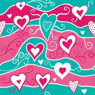 Romantic seamless pattern with hearts N17