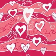 Romantic seamless pattern with hearts N18