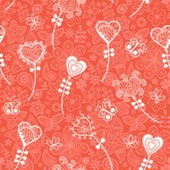 Romantic seamless pattern with hearts N19