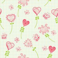 Romantic seamless pattern with hearts N20