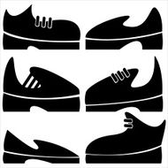 men&#039;s shoes of icons set