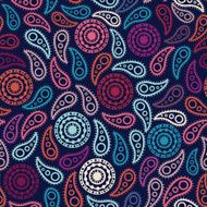 Seamless paisley texture for your design Endless pattern with p N15