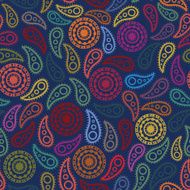 Seamless paisley texture for your design Endless pattern with p N16
