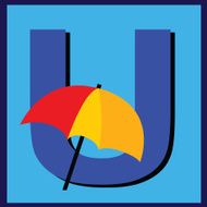Letter U for umbrella N3
