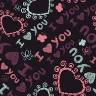 Romantic seamless pattern with hearts N25