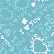 Romantic seamless pattern with hearts N26