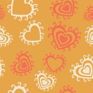 Romantic seamless pattern with hearts N32