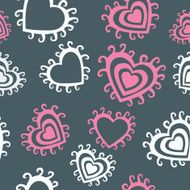 Romantic seamless pattern with hearts N33