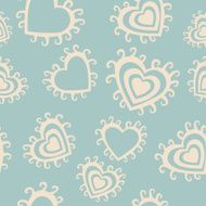 Romantic seamless pattern with hearts N34