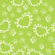 Romantic seamless pattern with hearts N35