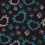 Romantic seamless pattern with hearts N36