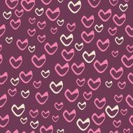 Romantic seamless pattern with hearts N37