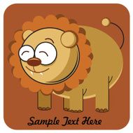 vector funny lion N2