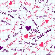 Romantic seamless pattern with hearts N40
