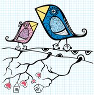 romantic wallpaper with place for your design
