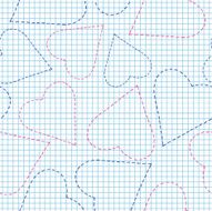 Romantic seamless pattern with hearts N43