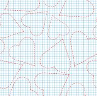 Romantic seamless pattern with hearts N44