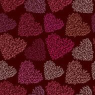 Romantic seamless pattern with hearts N51