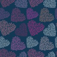 Romantic seamless pattern with hearts N52