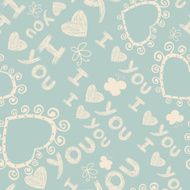 Romantic seamless pattern with hearts N53