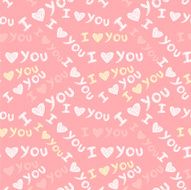 Romantic seamless pattern with hearts N59