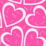 Romantic seamless pattern with hearts N62