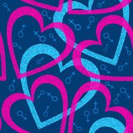 Romantic seamless pattern with hearts N63