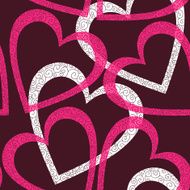 Romantic seamless pattern with hearts N65
