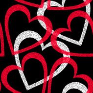 Romantic seamless pattern with hearts N66