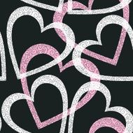 Romantic seamless pattern with hearts N69