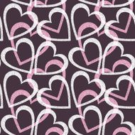 Romantic seamless pattern with hearts N70